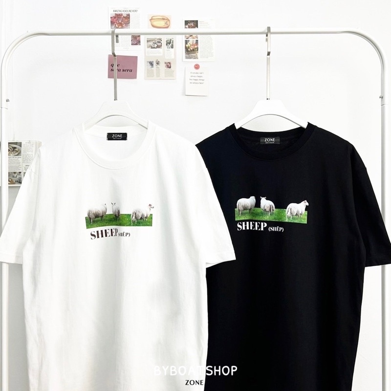 ขายร้อน เสื้อยืด Oversize ลาย SHEEP 🐑 (ผ้าคอตตอนหนา สกรีนแบบ DFT)