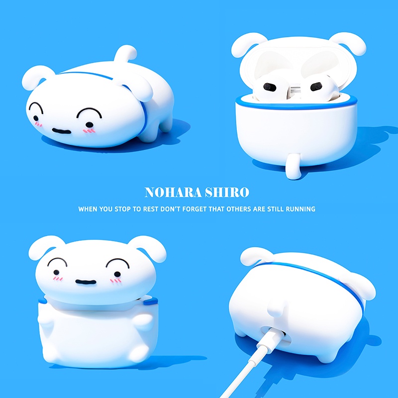 (Pro3 2025) เคสการ์ตูน Nohara Shiro สําหรับ AirPods4/4ANC/1/2/3/Pro2/Pro3 เคสซิลิโคนอ่อนนุ่มป้องกันเต็มรูปแบบ