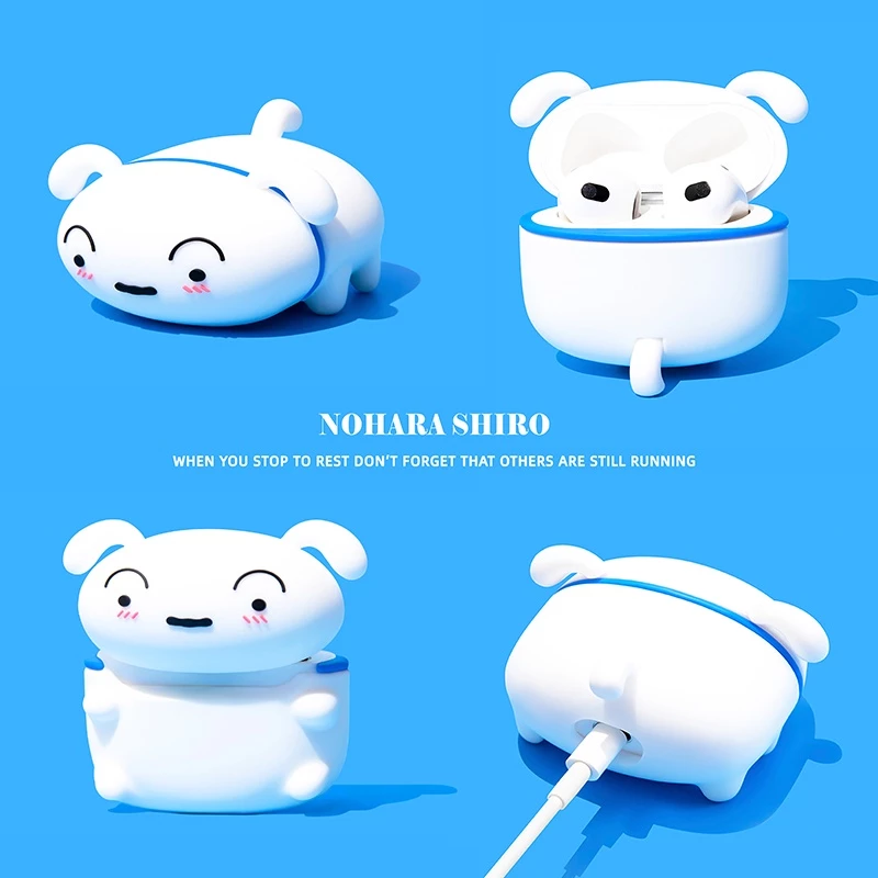 (Pro3 2025) เคสการ์ตูน Nohara Shiro สําหรับ AirPods4/4ANC/1/2/3/Pro2/Pro3 เคสซิลิโคนอ่อนนุ่มป้องกันเต็มรูปแบบ