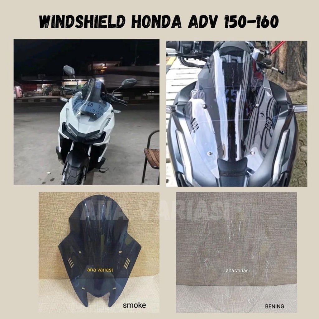 Honda adv 150 160 visor 3 mai หนา Honda adv กระจกบังลม TDR V2 รุ่น adv 150 visor adv 160 กระจกบังลม Honda adv visor วัสดุอะคริลิค