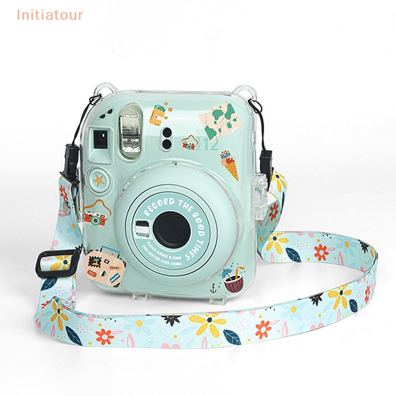 [Initiatour] เคสกระเป๋าใส พร้อมสายคล้องไหล่ สําหรับกล้อง Fujifilm Instax Mini 12