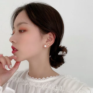 ต่างหูมุกขนาดกะทัดรัดเรียบง่ายใหม่อินเทรนด์ต่างหูอารมณ์เกาหลี ส925 ต่างหูส่วนบุคคล