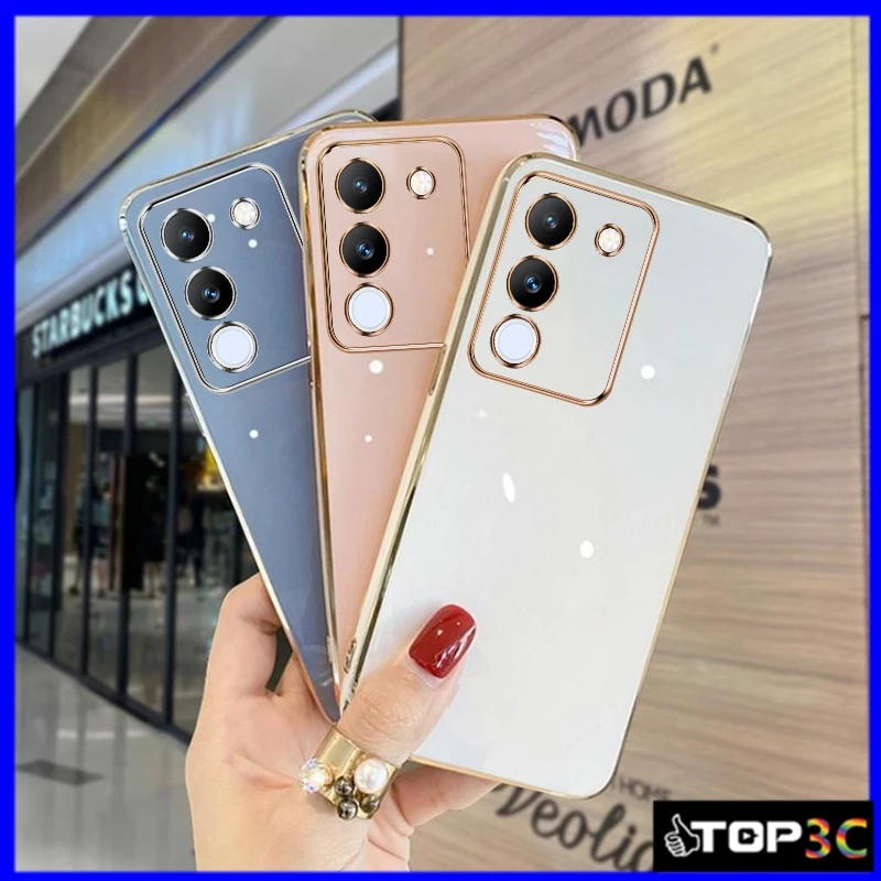 เคส Vivo V29E 5G V29 5G V27 5G V27E V25 V25E V23 5G V19 เคสโทรศัพท์มือถือ ขอบตรง แฟชั่น สําหรับ ZB