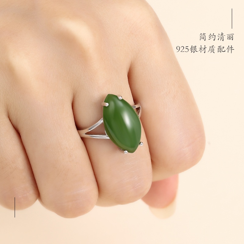 แหวนเปล่า สําหรับใส่ของ|แหวนเงินแท้ S925 ฝังขี้ผึ้ง สีเหลืองอําพัน เรียบง่าย สําหรับผู้หญิง 3x6