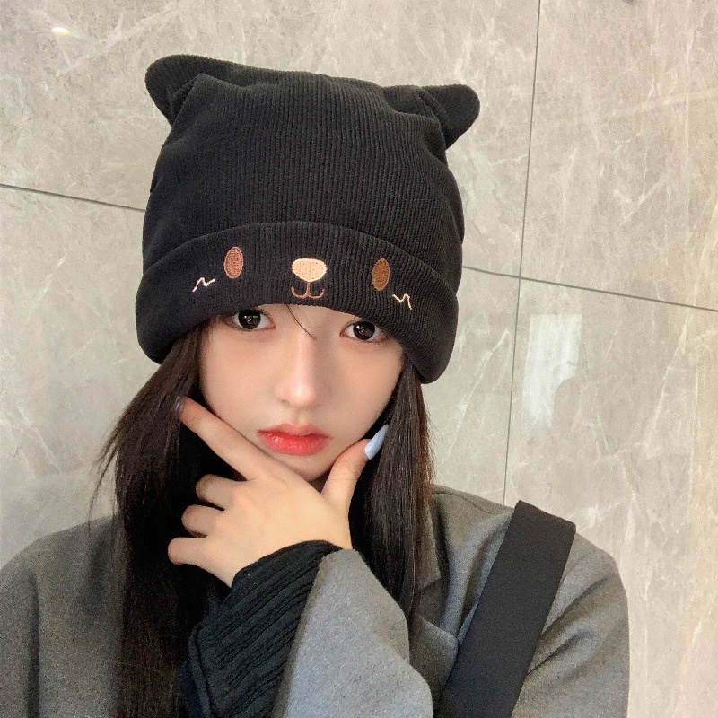 หมวกกันหนาวน่ารัก / ผู้หญิงการ์ตูนแมวหูหมวก / หมวกถักฤดูหนาวสำหรับผู้ใหญ่ /
อุปกรณ์เสริมสำหรับฤดูหนาว