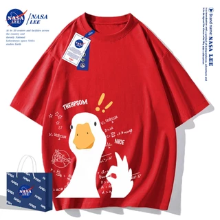 ✨สินค้าพร้อมส่ง✨เสื้อยืดคอกลมลายร่วมกับ NASA ใส่ได้ทั้งชายและหญิง ผลิตจากผ้าคอตตอน 100% เหมาะสำหรับเยาวชน