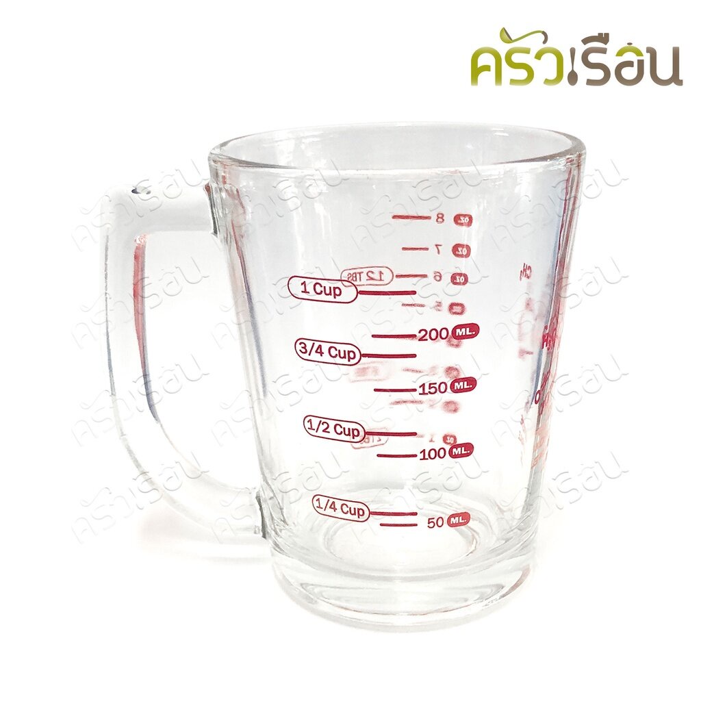 [ 1 ใบ mc-108 ] US แก้วหู พิมพ์สเกล 8 ออนซ์ / 1 ถ้วย / 250 ml. 8.25 x 10.3 ซม. MC-108 แก้วตวง ถ้วยตว