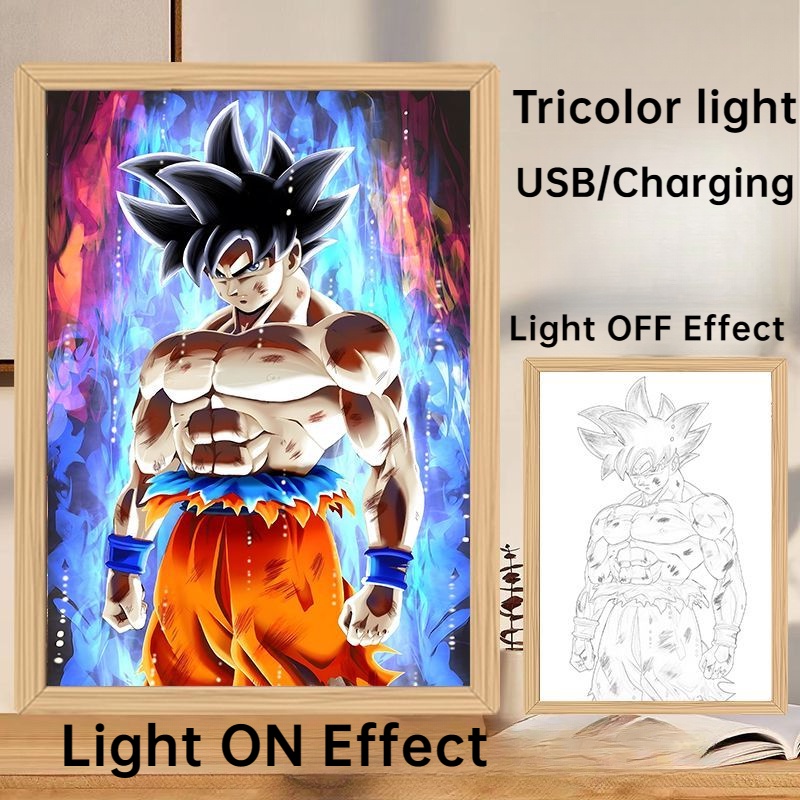โคมไฟกลางคืน รูปดราก้อนบอล Son Goku Vegeta Vegett 25 แบบ ชาร์จไฟได้ ของขวัญวันเกิด