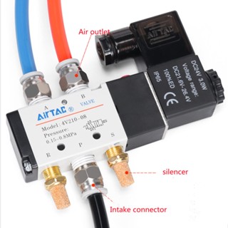 KCTS 24V โซลินอยด์วาล์วลมรุ่น 4V210-08
