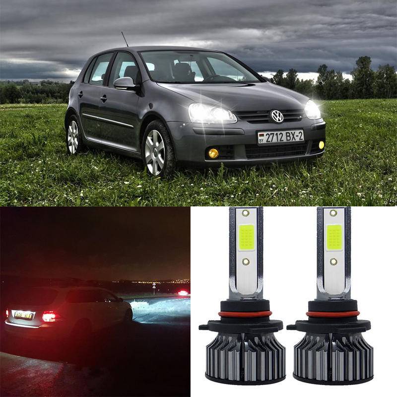 2 ชิ้น LED สีขาว 6000K P1 หลอดไฟ NW ชุดไฟหน้าสําหรับ VW GOLF 2017-2023 (โคมไฟหัว)