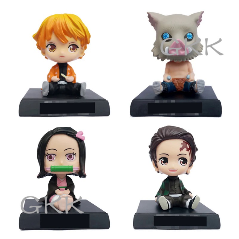 KK Mainan Model Aksesori Mobil Kamido Tanjirou Nezuko Zenitsu Inosuke Lucu Tokoh Anime Demon Slayer 