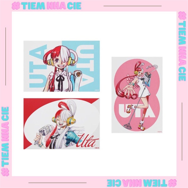 [Cies Shop] [AVAILABLE] ชุดโปสการ์ด OP One Piece UTA Pirate Island 3 ชิ้น