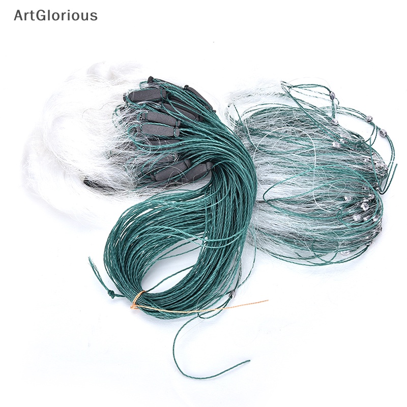 Art ตาข่ายดักปลา 3 ชั้น 25 ม. พร้อมทุ่นลอยน้ํา