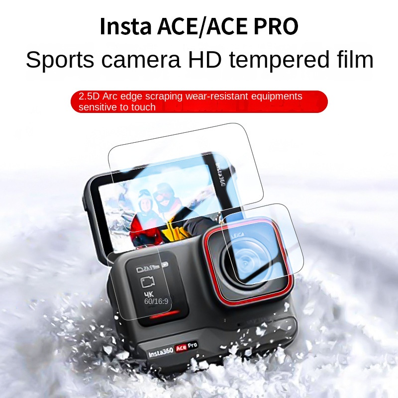 ฟิล์มกระจกนิรภัย กันรอยขีดข่วน กันฝุ่น สําหรับ Insta360 Ace /Ace pro