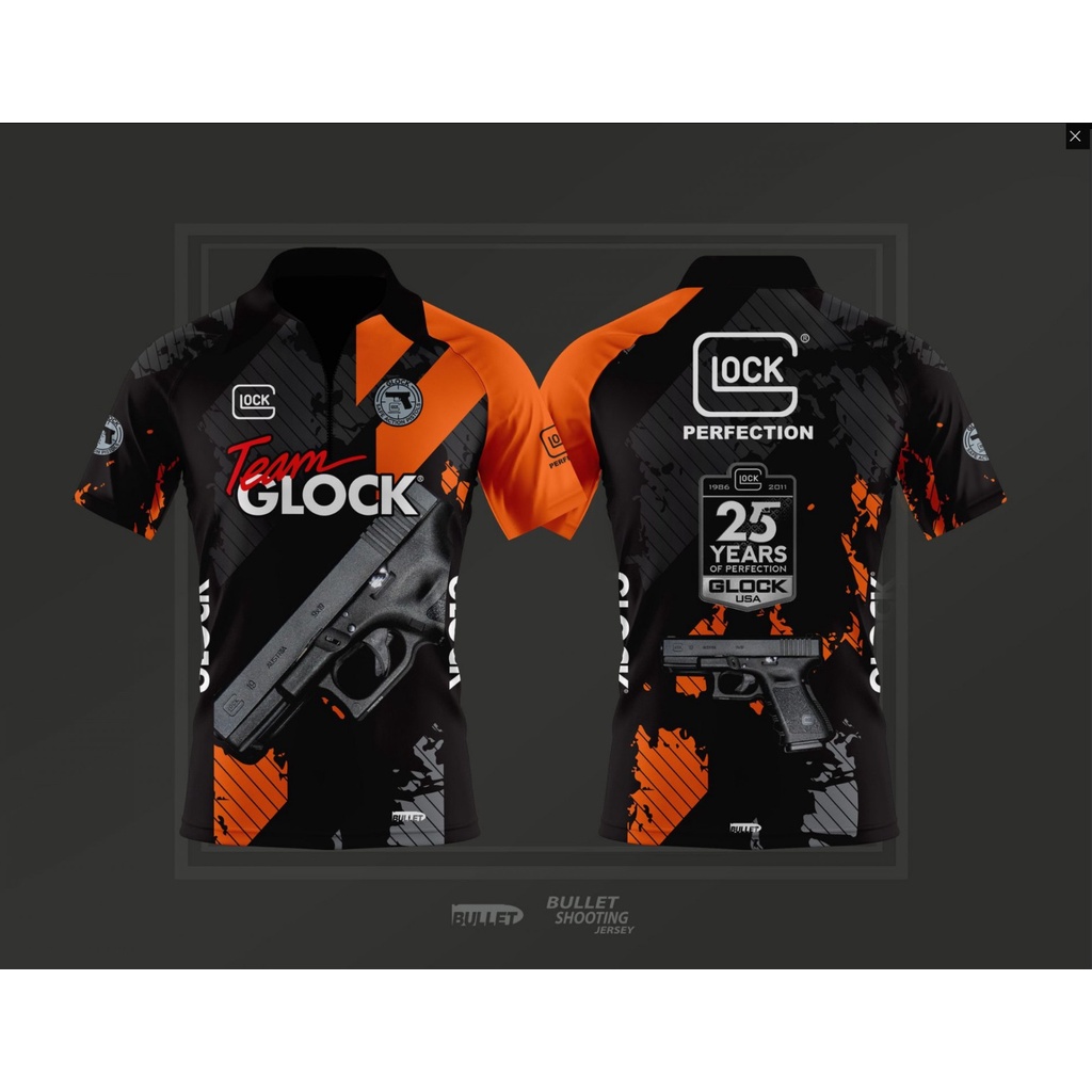 เสื้อโปโลส่วนบุคคล GLOCK 3D ใหม่ยุทธวิธีส่วนบุคคล (ชื่อที่กําหนดเองฟรี)
