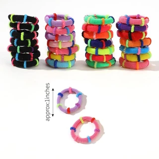 60 ชิ้น / ล็อต ยางรัดผม ยืดหยุ่น ที่มีสีสัน สําหรับเด็ก หางม้า รองรับ ยางรัดผม ประกบ เชือกคาดศีรษะ อุปกรณ์ผมเด็ก