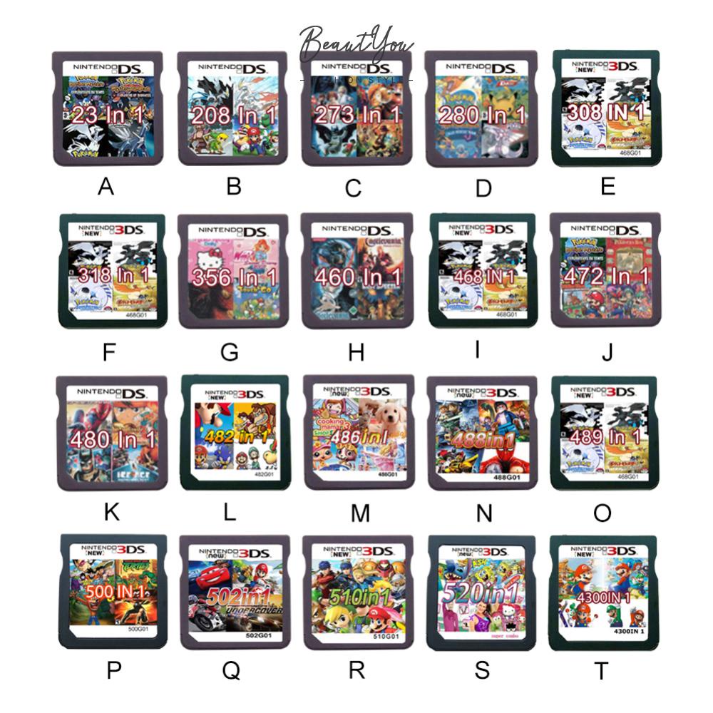 การ์ดเกม 3DS NDS 482 เกม ใน 1 สําหรับ 3DS 3DS NDSi และ NDS [BeautYou.th]