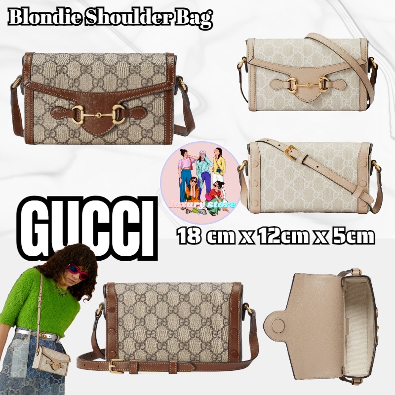 Gucci  Horsebit 1955 Series Mini Bag/Shoulder Bag/Crossbody Bag/GG/Phone Bag/ กระเป๋าแมสเซนเจอร์/กระเป๋าโทรศัพท์