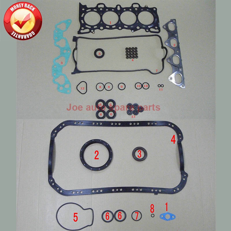 D14Z1 D14Z2 D15Z3 D15Z6 D15Z8 D16W1 D16Y2 D16Y5 D16Y6 D16Y7 D16Y8 เครื่องยนต์ชุดเต็มปะเก็นสําหรับ Ho