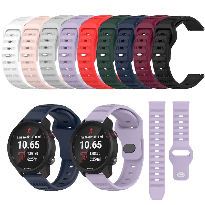 สายนาฬิกาข้อมือซิลิโคน 18 มม. 20 มม. 22 มม. สําหรับ Garmin venu 2 45 มม. Vivoactive 3 4 255 245 645 255S 265S