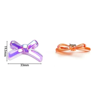 St. kunkka 10 ชิ้น 19.5 * 33 มม.อะคริลิคยาว AB โบว์สีสันสดใสสําหรับ DIY สร้อยคอสร้อยข้อมือทํา