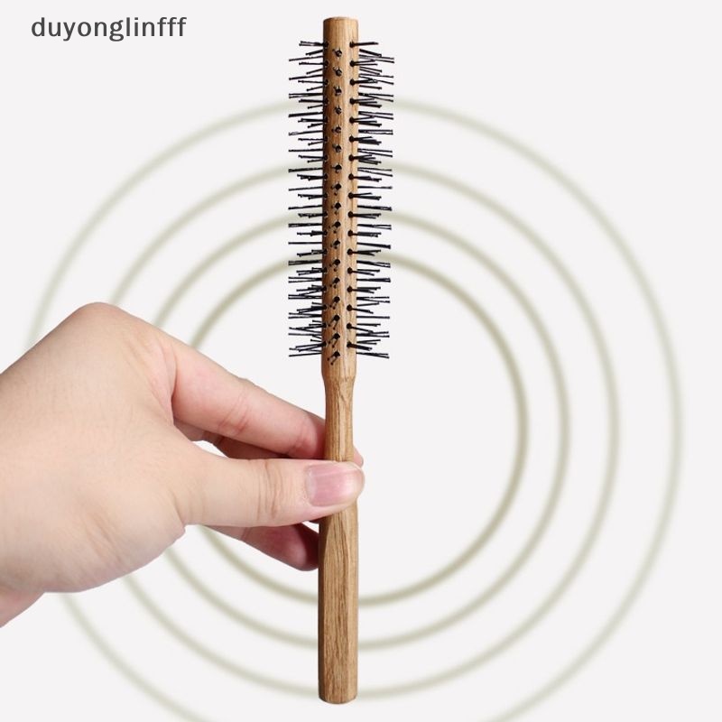 (duyonglinfff) แปรงหวีผมสั้น ทรงกลม ขนาดเล็ก สําหรับจัดแต่งทรงผม