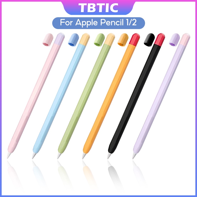 Tbtic เคสซิลิโคนนิ่ม ป้องกัน สําหรับ Apple Pencil 2 1