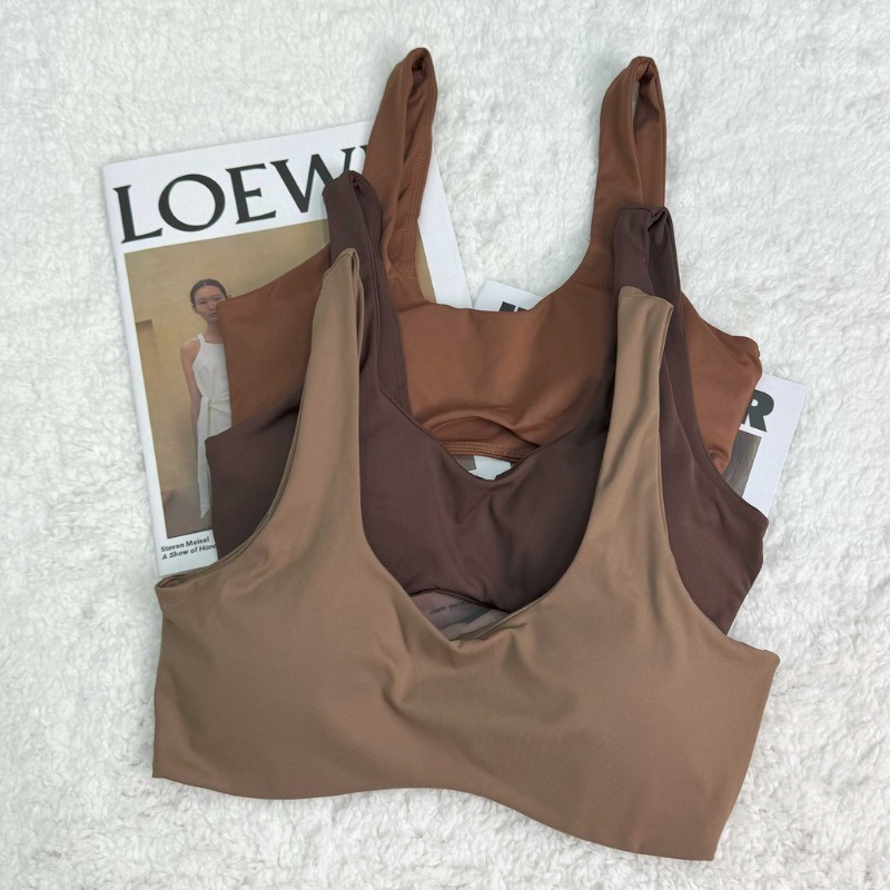 【YOGATRUTH】สปอร์ตบรา เปิดหลัง ทรงโค้ง กันกระแทก พร้อมแผ่นรอง สําหรับเล่นโยคะ วิ่ง