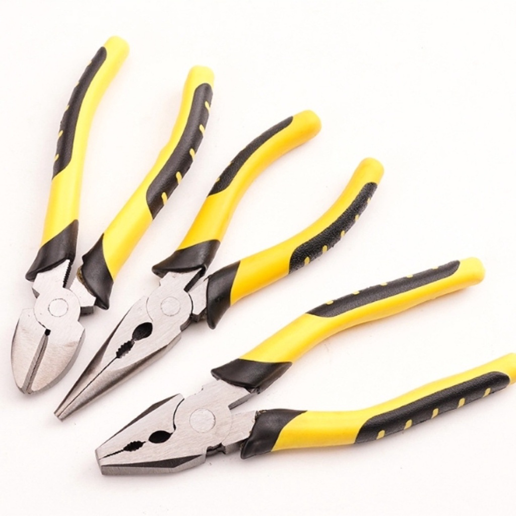 💖 คีม 8 นิ้ว คีมปากจิ้งจก คีมปากเฉียง คีมปากแหลม ตัดลวด ตัดสายไฟ หนีบแน่น จับถนัดมือ ทนทาน เกรดพรีเมี่ยม 💖