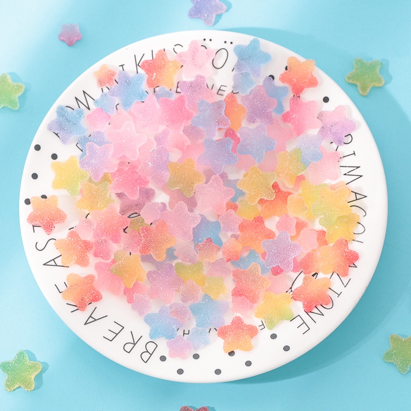 กาวเรซิ่น แบบนิ่ม ลายการ์ตูนดาว ไล่โทนสี สําหรับทําผม ติดเคสโทรศัพท์มือถือ diy