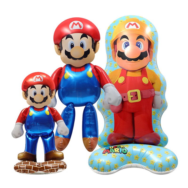 ลูกโป่งฟอยล์ ลาย Super Mario 4D 3D สําหรับตกแต่งปาร์ตี้วันเกิดเด็ก