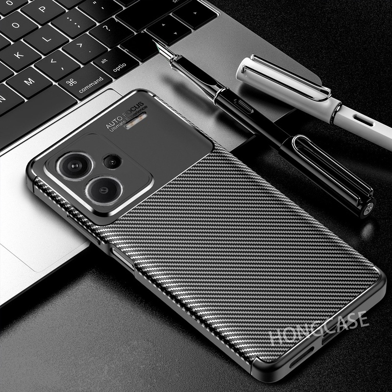 ปลอกสําหรับ Xiaomi Redmi note 13 Pro plus 5G note13 13Pro 13Pro + 13Proplus Turbo3 2024 คาร์บอนไฟเบอร์ Soft TPU ซิลิโคนเคสโทรศัพท์กันกระแทก Matte ฝาหลังกรณี