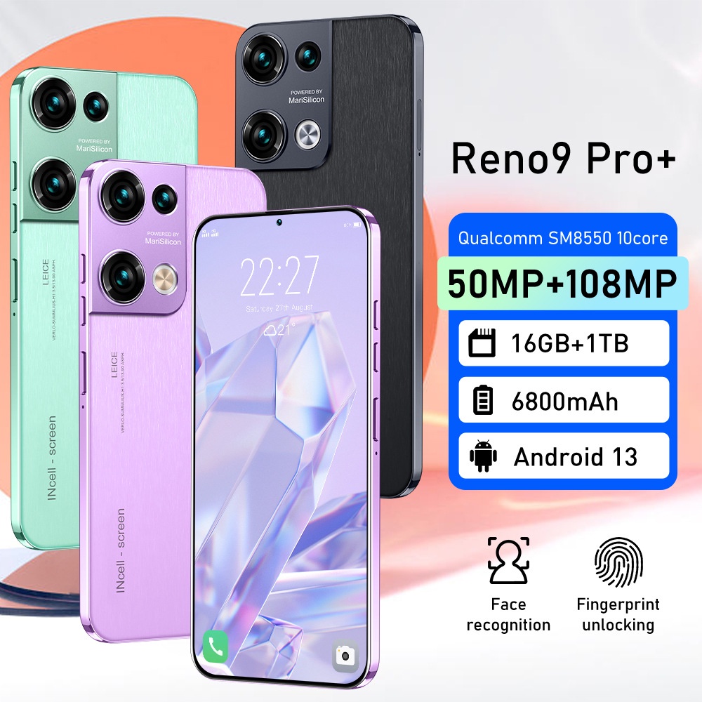 โทรศัพท์มือถือ Reno9 Pro+ Smart True 4GB หน้าจอ 2GB+16GB ความคมชัดสูง 6.6 นิ้ว สําหรับ Android