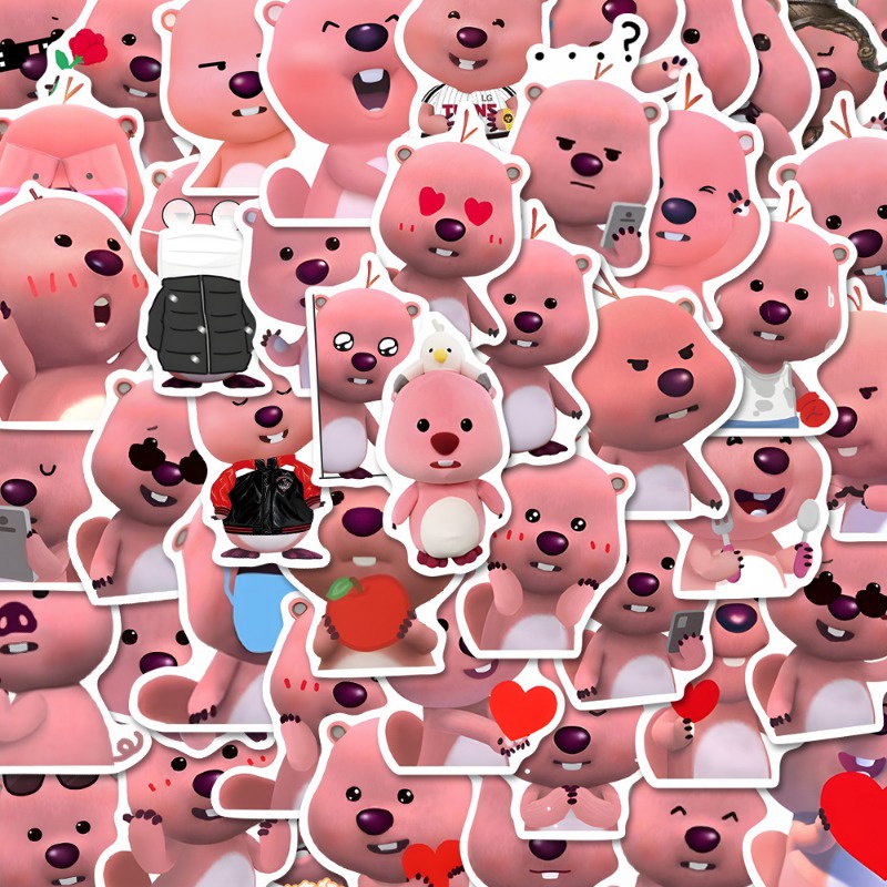 ชุดสติกเกอร์ ลายการ์ตูนน่ารัก สีชมพู สําหรับตกแต่งสมุดโน้ต DIY จํานวน 120 ชิ้น