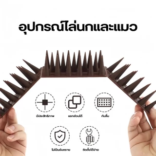 หนามป้องกันไล่นก อุปกรณ์ป้องกันนก ป้องกันนกเกาะ ป้องกันนกมาทำรัง วิธีกำจัดนกได้ผลจริง ทนทาน