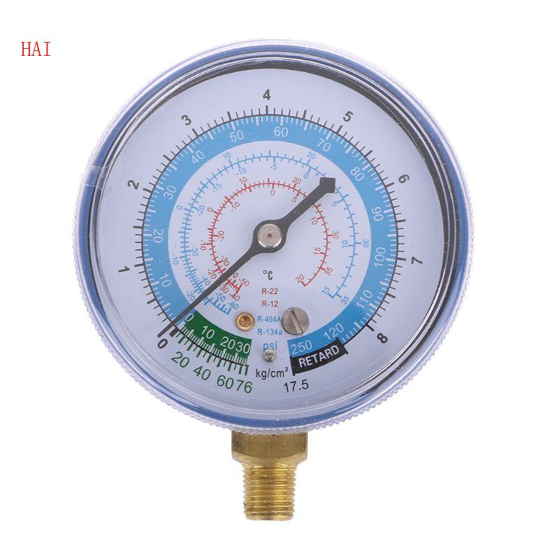 Hai ใหม่ เครื่องปรับอากาศ R404 R134A R22 เกจวัดความดันต่ํา PSI KPA สีฟ้า