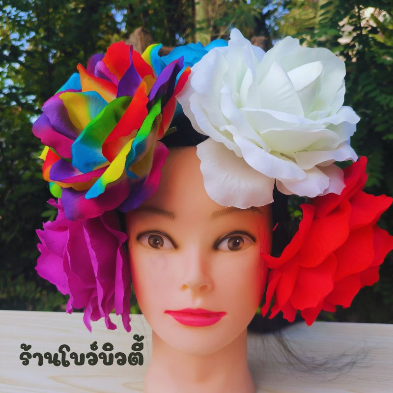 กิ๊บดอกกุหลาบ เครื่องประดับผมนางรำ พร้อมส่ง