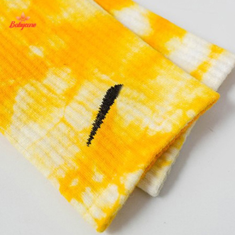 BYCE> ใหม่แฟชั่นTie-Dyeผู้ชายและผู้หญิงถุงเท้าผ้าฝ้ายตะขอที่มีสีสัน19รูปแบบHipHopสเก็ตบอร์ดตลกมีความสุขนุ่มสาวSockingsใหม่ - รูปที่ 3