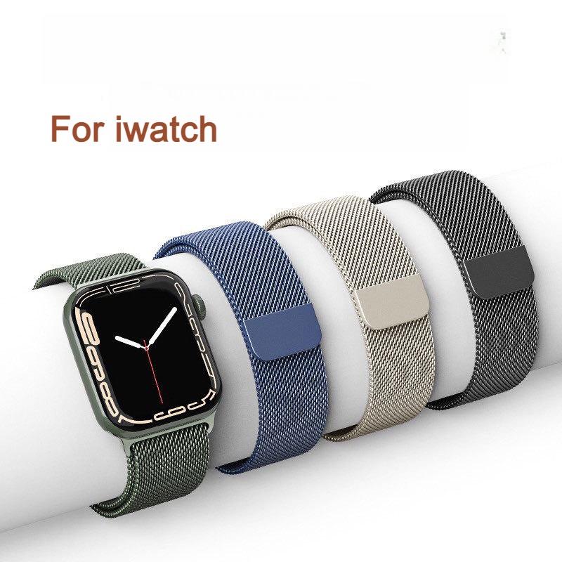 สายนาฬิกาข้อมือ สเตนเลส แม่เหล็ก สําหรับ Applewatch Milan Iwatch Iwatch