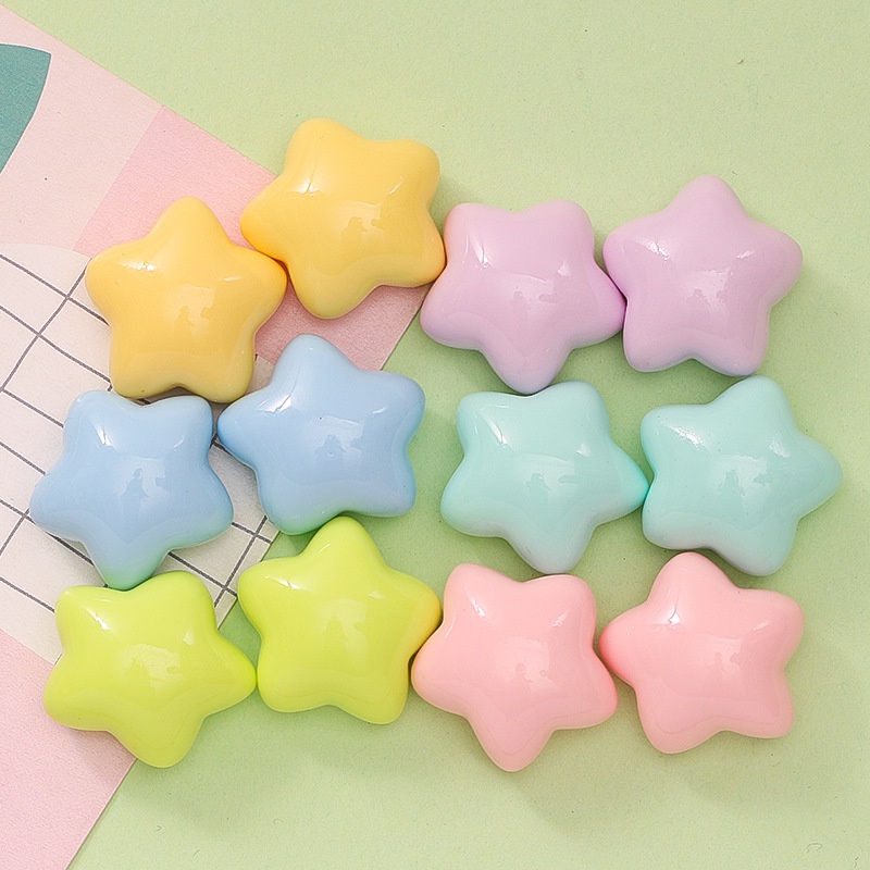 กิ๊บติดผมเรซิ่น รูปดาวห้าแฉก น่ารัก แฮนด์เมด DIY สําหรับตกแต่งโทรศัพท์มือถือ 10 ชิ้น ต่อชุด