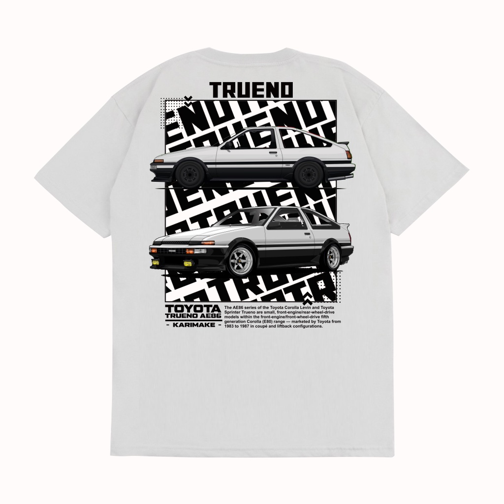 มีหลายสี เสื้อยืด พิมพ์ลาย Krmk Kaos TOYOTA TRUENO AE86 INITIAL D