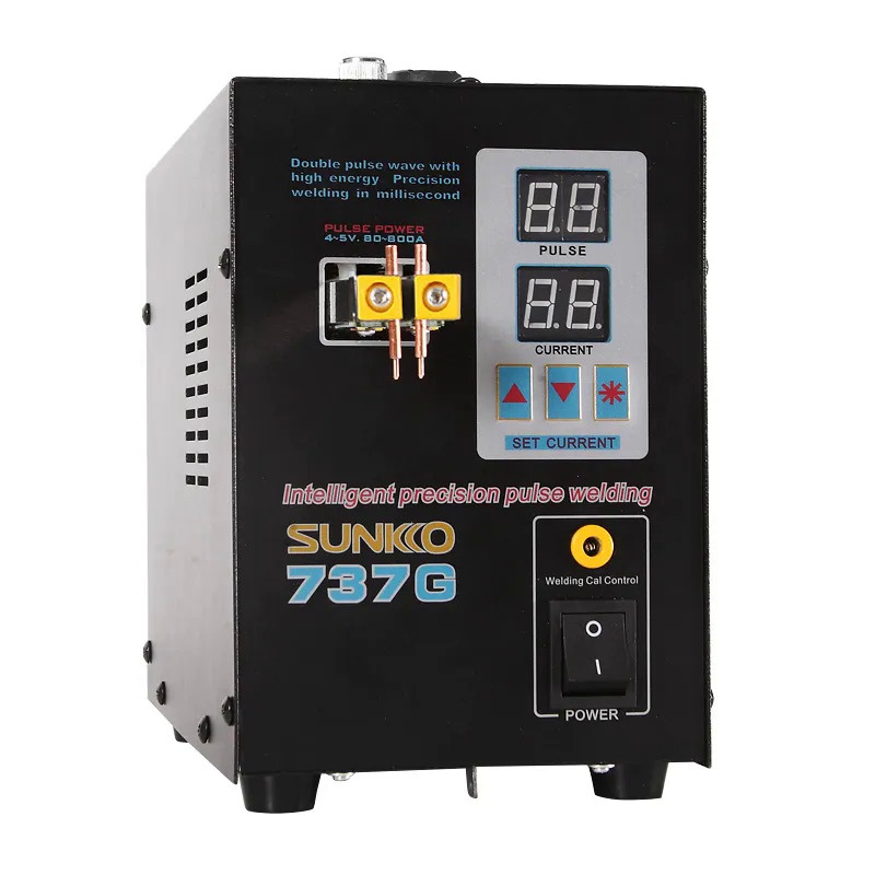 SUNKKO 737G Battery Spot welder 1.5kw LED light Spot Welding Machine for 18650 battery pack welding 