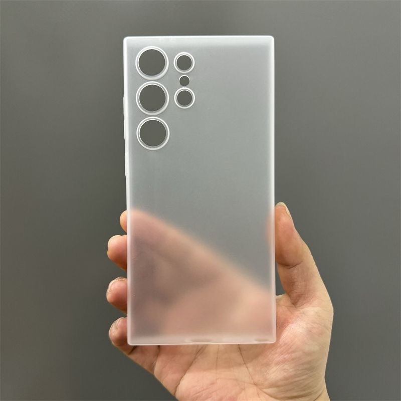 Samsung S24 Ultra S23U 0.3 มม.Super Slim Micro Frosted Hard สําหรับ Samsung Galaxy S24 + S24 ครอบคลุมเต็มรูปแบบ Anti-Yellow Matte Cover