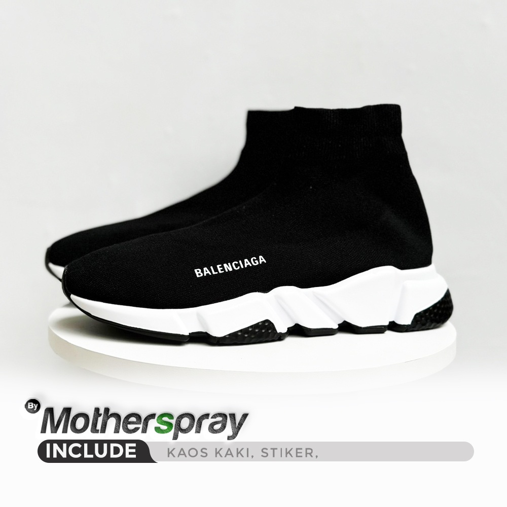 Balenciaga Speed รองเท้าเทรนเนอร์ สีดํา สีขาว