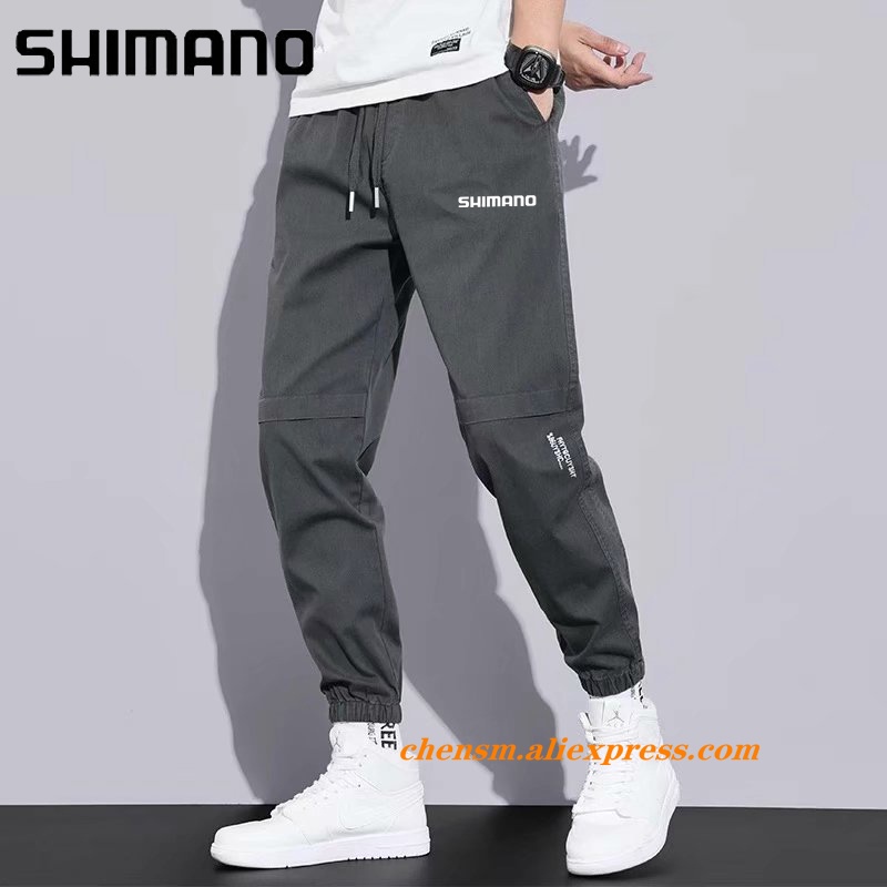 SHIMANO ชิมาโน่ กางเกงตกปลาแห้งเร็วเสื้อผ้าทํางานกางเกงตกปลากางเกงหลวมกางเกงตกปลาบางสีทึบกางเกงตกปลา