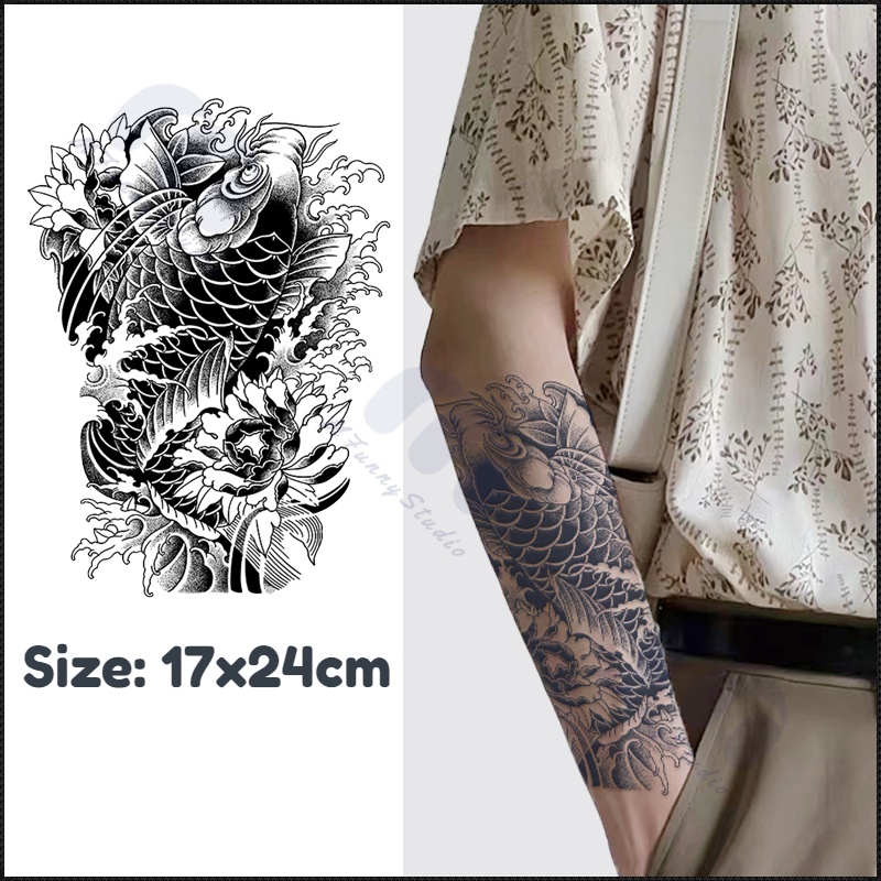 【MF Magic Tattoo】สติกเกอร์รอยสักชั่วคราว กึ่งถาวร กันน้ํา ติดทนนาน 15 วัน 24 ซม.*17 ซม.
