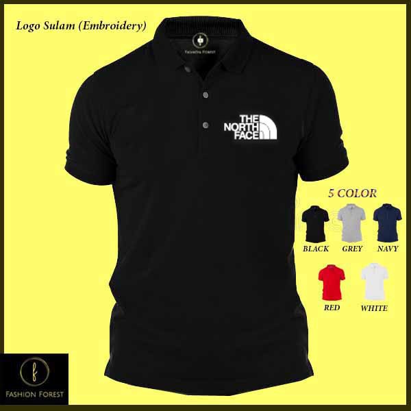 ไมโครไฟเบอร์แห้งเร็ว Jersi Jersey Polo T เสื้อโลโก้ Sulam เย็บปักถักร้อย North Face Dry Fit NAD131