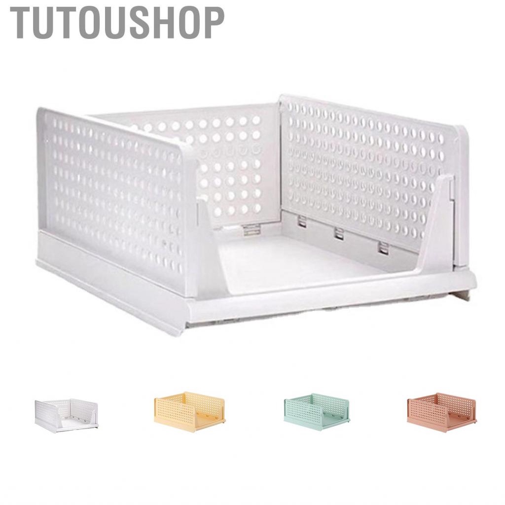 Tutoushop Stackable Storage Basket Plastic Large Open Drawer Wardrobe Cloth Container for Bedroom Living Room