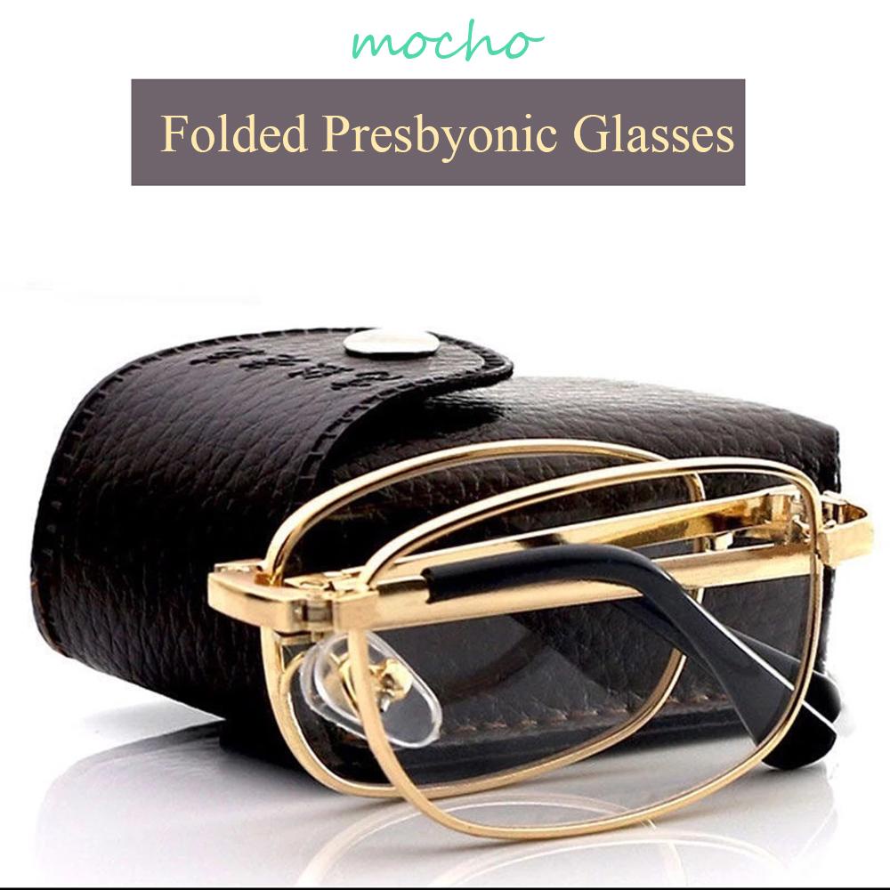 Mocho แว่นสายตายาว ความละเอียดสูง พร้อมกล่อง พับได้ ความคมชัดสูง ธรรมชาติ คริสตัล ป้องกันความเมื่อยล้า แว่นตา