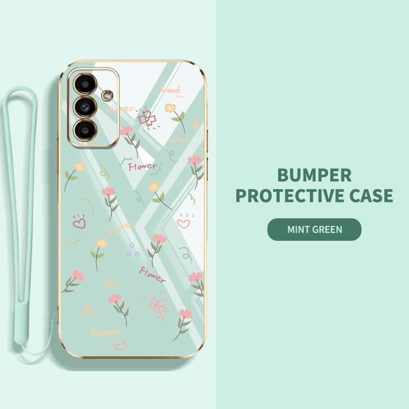 เคสโทรศัพท์มือถือ ซิลิโคน กันกระแทก เต็มจอ ลายดอกไม้เล็ก สําหรับ Samsung Galaxy A13 A14 A15 A25 A34 A54 5G A13 A14 A15 A24 A04S 4G